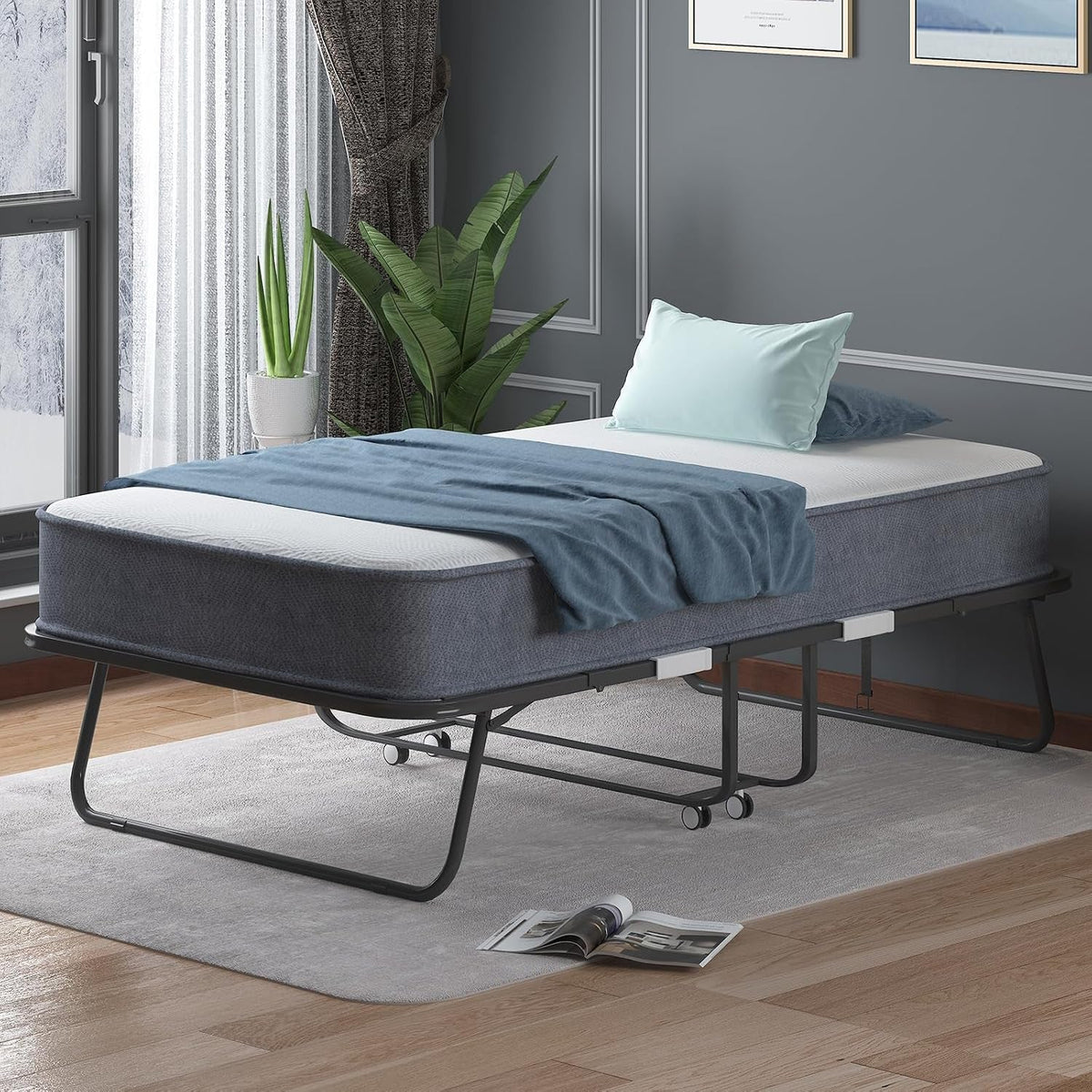 folding-bed-with-4-inches-mattress-portable-rollaway-guest-beds-for-adults-with-metal-frame-swivel-wheels-twin-size-foldable-bed-fold-away-beds-space-saving