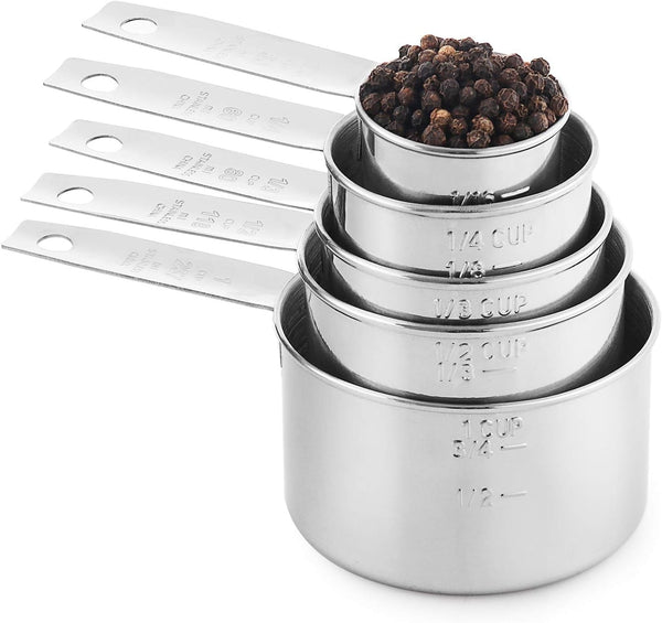 Stainless Steel Measuring Cups Set, 5-Piece, 1-Pack5