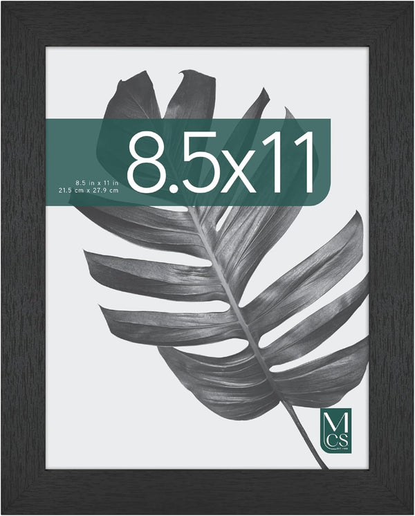 Studio Gallery Picture Frame Black Woodgrain Engineered Wood, 8.5X111