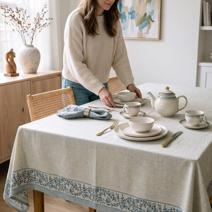 Designer Linen Small Square Tablecloth,55"X55"-Segerman B3