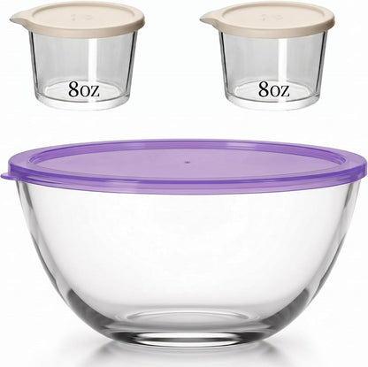 5 Quart Large Glass Mixing Bowl, Clear Large Salad Bowls Glass Big Mixing Bowls for Kitchen Storage1