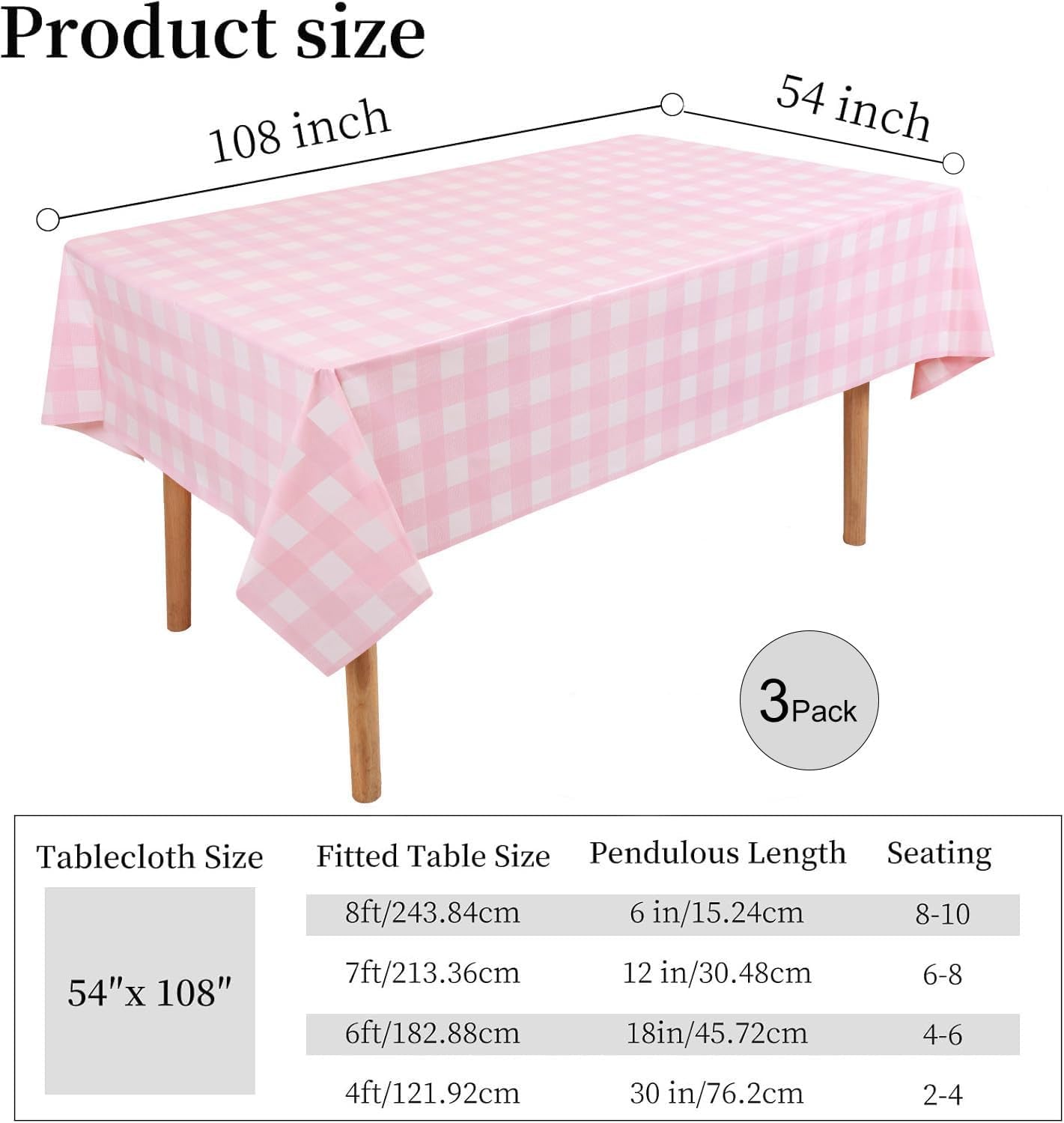 3-packs-pink-gingham-tablecloth-54-x-108-inches-pink-and-white-checkered-disposable-plastic-waterproof-picnic-table-cover-for-camping-and-birthday-party-supplies