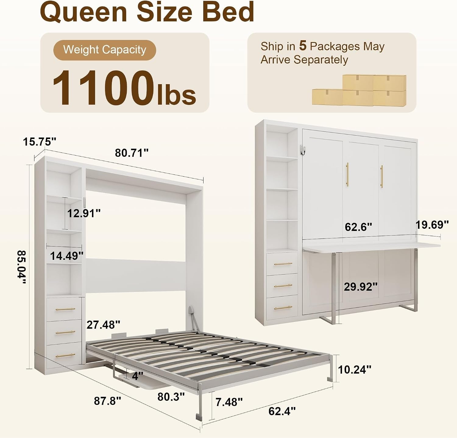 queen-murphy-bed-with-desk-storage-4-smooth-hydraulic-lift-white