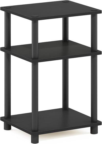 JUST Toolless 3-Tier Side Table, Open Shelf End Table, Americano | Soft-Corner, Night Stand, Bedside Table, for Living Room, Bedroom, Bathroom7