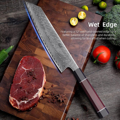 9 Inch Kiritsuke Knife, Versatile Japanese Chef Knife, Premium AUS-10 Damascus Steel Blade, Professional Kitchen Essential (Samurai Series)5