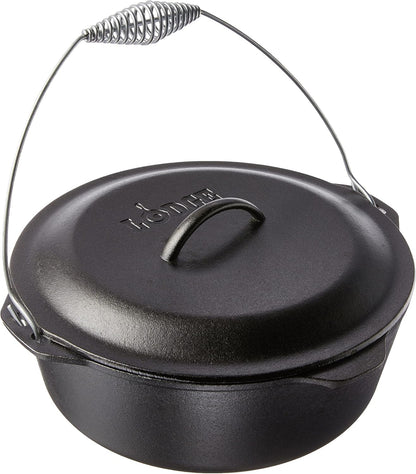 Cast Iron Dutch Oven Bundle with Fry Basket and Iron Cover, Pre-Seasoned2
