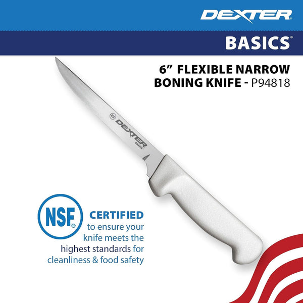 P94818 Basics 6" Narrow Flexible Boning Knife, NSF2