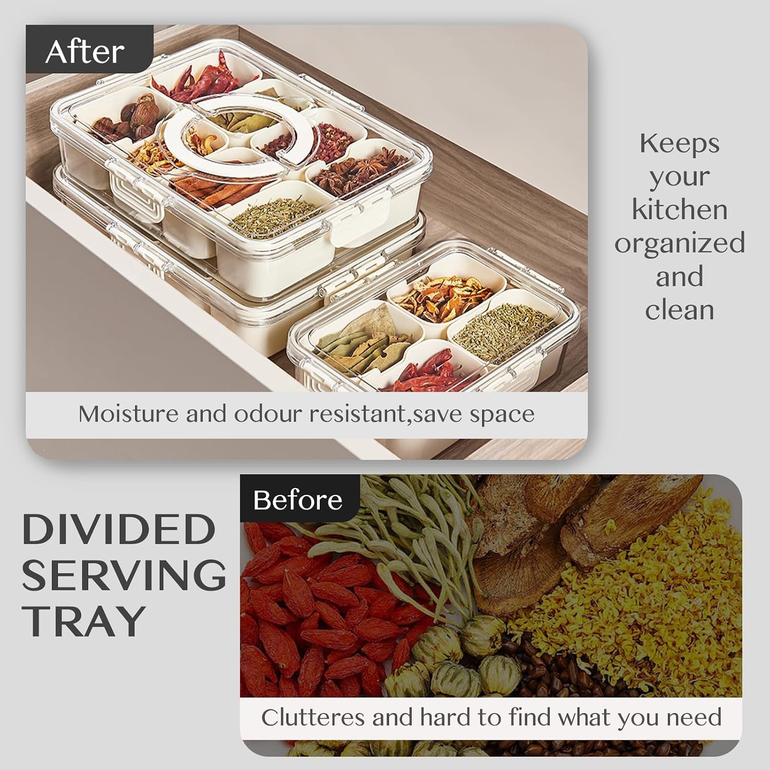 snackle-box-container-portable-snack-box-8-compartment-divided-serving-tray-with-lid-clear-storage-organizer-for-fruit-candy-nuts-veggie-perfect-for-road-travel-party