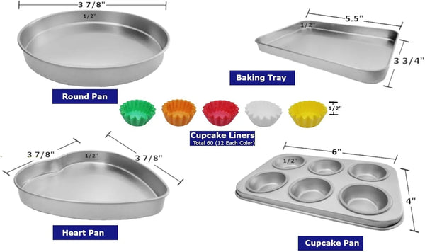 Deluxe Pan Set Compatible with Easy Bake Ultimate Oven | Includes 60 Cupcake Liners THAT WILL FIT, unlike OTHERS | Kids' Accessories for Cooking Easy Bake Oven Mixes3