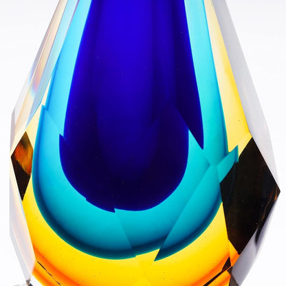Hand-Blown Glass Sculpture Glass Decor Murano-Style Glass Statue and Figurine Wonderful Gift, Blue and Green Color8