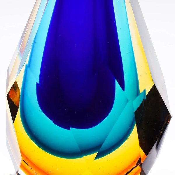 Hand-Blown Glass Sculpture Glass Decor Murano-Style Glass Statue and Figurine Wonderful Gift, Blue and Green Color8