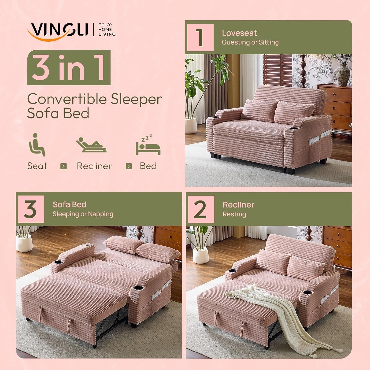 green-futon-sofa-bed-convertible-loveseat-sleeper-sofa-couch-corduroy-pullout-sofa-fold-out-couch-bed-with-usb-ports-cup-holders-armrest-for-living-room-bedroom-apartment-room