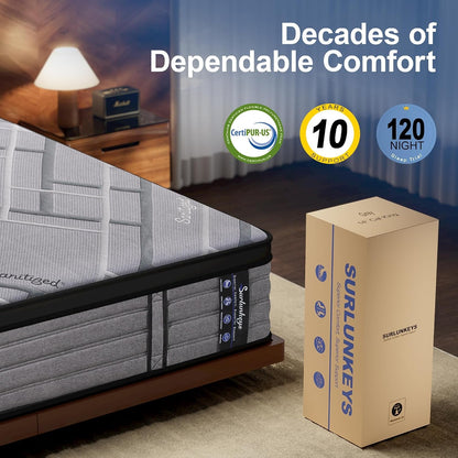 Medium Firm Hybrid Mattress - 14 Inch Queen Size Mattress8