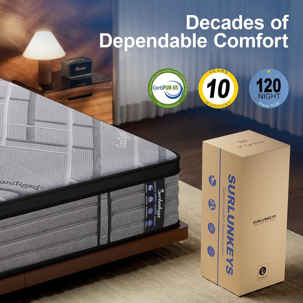Medium Firm Hybrid Mattress - 14 Inch Queen Size Mattress8