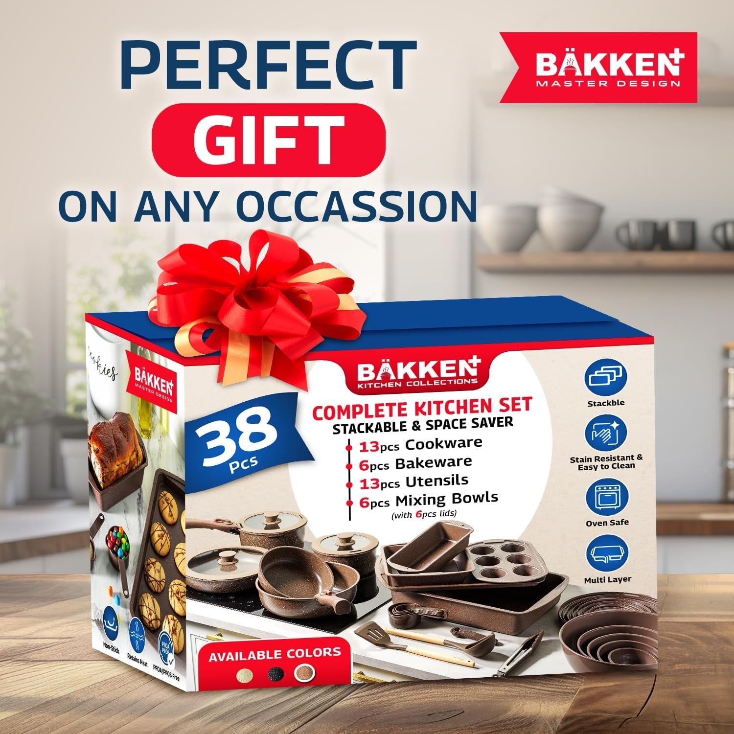 bakken-master-38-piece-granite-cookware-and-bakeware-set-nonstick-granite-coating-pots-and-pans-with-detachable-handles-and-tempered-glass-lids-6-piece-bakeware-set-12-piece-mixing-bowls-brown