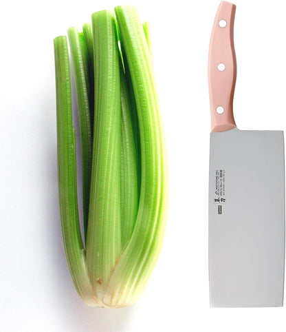 Chinese Vegetable Cleaver, MATTSTONE HILL 7 Inch Chinese Chef'S Knife, Vegetable Cleaver, German Steel, Triple Rivet Handle5