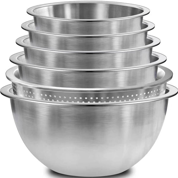 Stainless Steel Mixing Bowls with Colander, Home Kitchen Essentials Gadgets1
