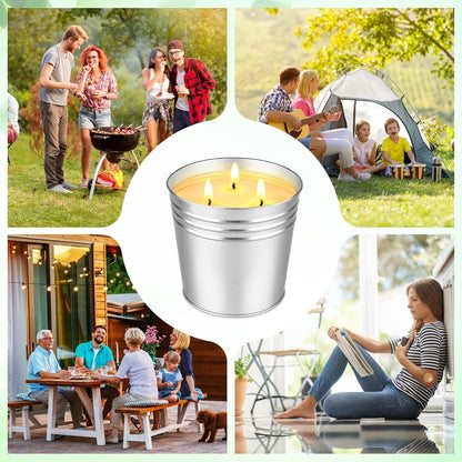 2 Pack Citronella Candles Large, 3 Wicks 34Oz Citronella Candle Outdoor for Home Patio, 200H Long Lasting Summer Candle Bulk for Homen Scented Garden Balcony Camping BBQ6