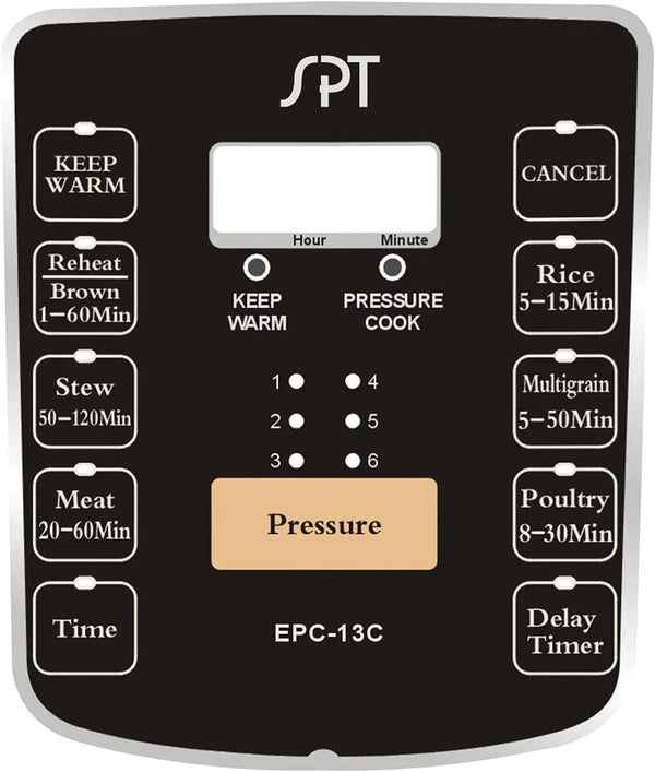 EPC-13CA: 6.5-Quart Stainless Steel Electric Pressure Cooker with Quick Release Button2