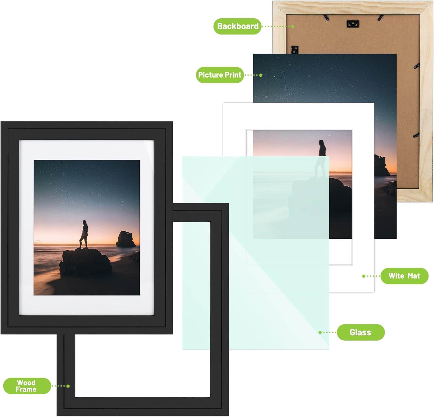 14x18-picture-frame-matted-for-11x14-photo-black