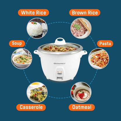 ERC-2010 Rice Cooker, Stainless Steel, White, 10 Cups Cooked | Keep Warm - Also Makes Soups, Stews, Grains and Cereals for Versatile Everyday Family Cooking4