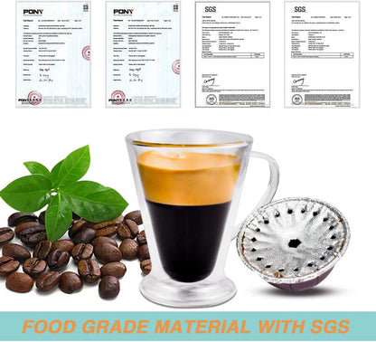 Aluminum Foils Lids to Reuse Vertuoline Capsules Coffee Pods Compatible with Nespresso Vertuoline Machine 64Mm(100/Package)7
