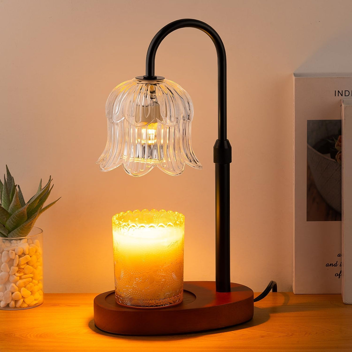 candle-warmer-lamp-electric-timer-candles-height-adjustable-dimmable-warmers-scented-flower-lamps-no-flame-heat-warm-melt-wax-jar-modern-home-decor-table-lights-for-home-living-bedroom