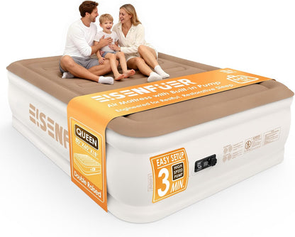 Air Mattress Queen with Built-In Pump, 18"Raised Blow up Mattress1