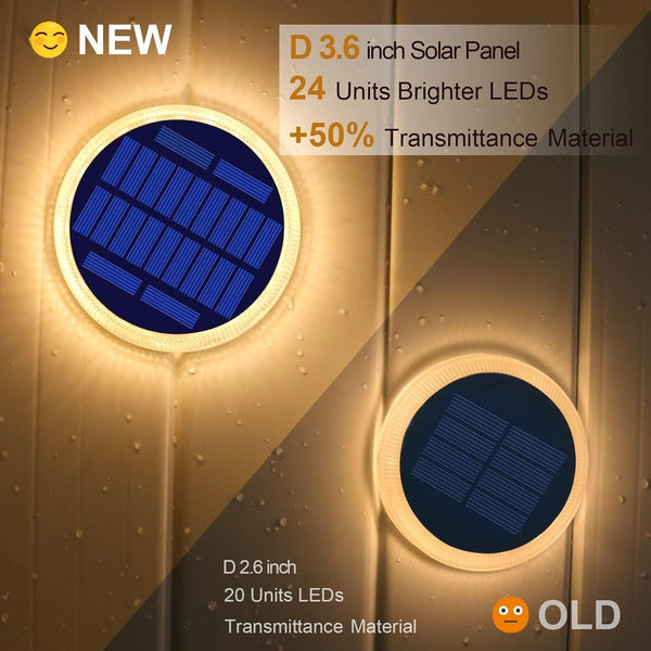 Stick on Solar Dock Deck Step Lights Outdoor Waterproof 4 Pack4