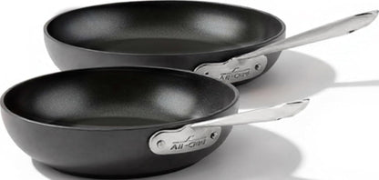 All-Clad HA1 Hard Anodized Non Stick Fry Pan Set 2 Piece, 8, 10 Inch, Induction, Oven Broiler Safe 500F, Pots and Pans Set, Kitchen Frying Pans, Skillets, Premium Cookware, Home, Dishwasher Safe Black | 8" and 10" Frying Pans Set, Long-Lasting Non-Stick, Scratch-Resistant Exterior, Dishwasher Safe, Oven Safe up to 500°F1