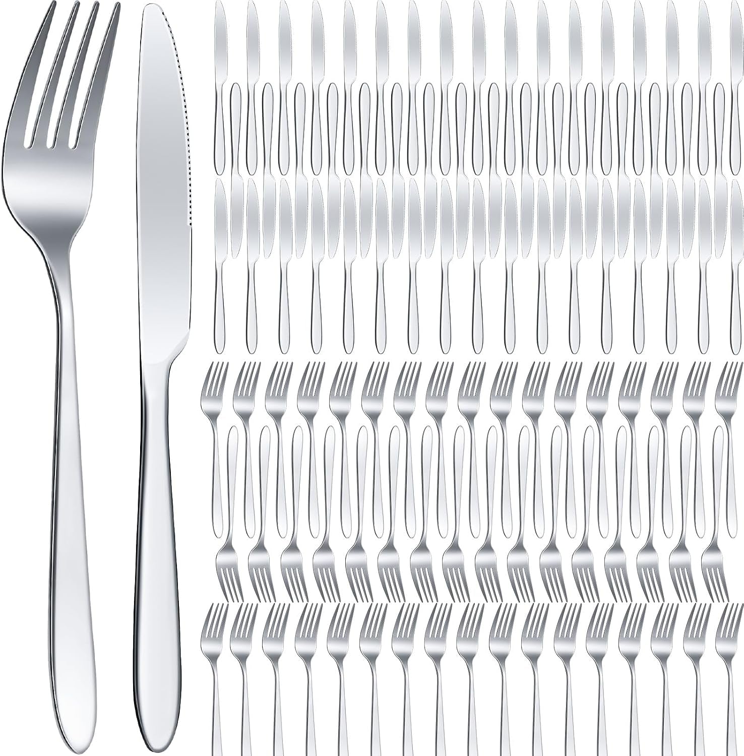 100-pcs-stainless-steel-forks-and-knives-silver-8-4-7-1-classic-dinner-flatware-dishwasher-safe-for-kitchen-restaurant-butter-knife-silverware-durable-tableware-set