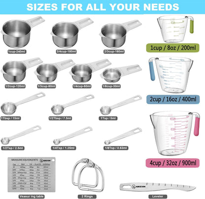 20 PCS Measuring Cups & Spoons Set, for Cooking & Baking Gadgets9