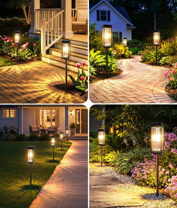 Solar Pathway Lights Outdoor, 8 Pack Upgraded Solar Lights Outdoor Waterproof, Bright up to 15 Hrs Auto On/Off Garden Light for Yard Patio Lawn Path Walkway Driveway outside Decor7