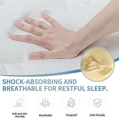 King Size Cooling Hybrid Mattress, 12 Inch Medium Firm, Pocket Coils4