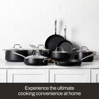 All-Clad HA1 Expert Hard Anodized Nonstick Cookware Set (10 Piece) Pots, Frying Pans, Dishwasher-Safe, Oven-Safe up to 500°F Compatible with All Stovetops (Gas, Electric & Induction) - Black4
