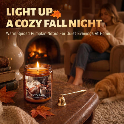 Cozy Fall Candles, Pumpkin Spice Scented6
