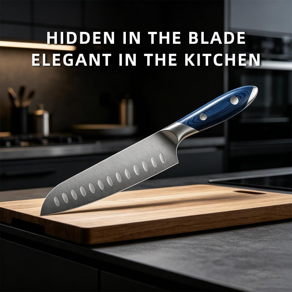 7-inch-stainless-steel-kitchen-santoku-knife-blue-pakkawood-handle