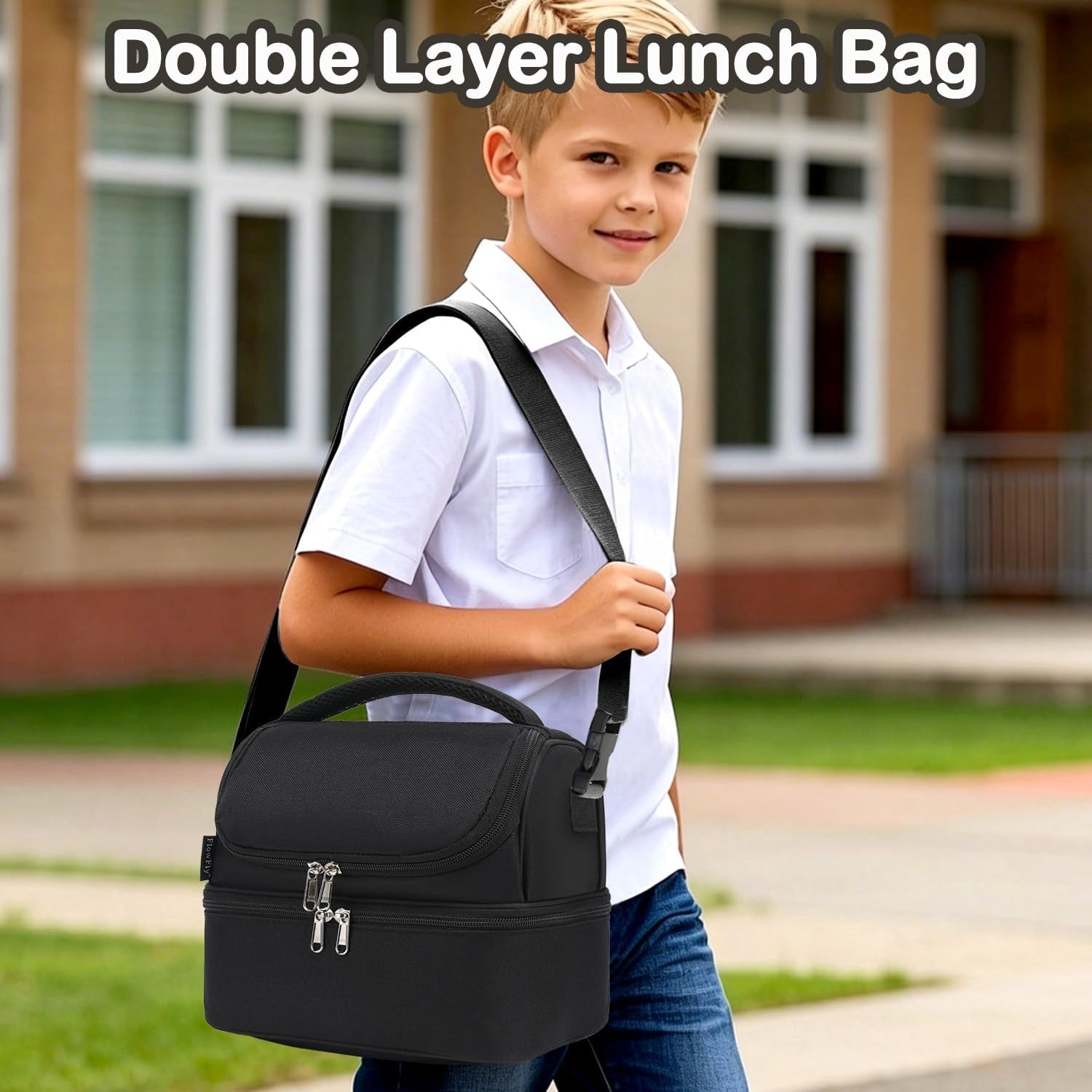 double-decker-cooler-insulated-lunch-bag-large-tote-for-boys-girls-men-women-with-adjustable-strap-black