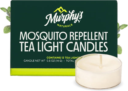 Citronella Mosquito Repellent Tea Light Candles, 12-Pack1