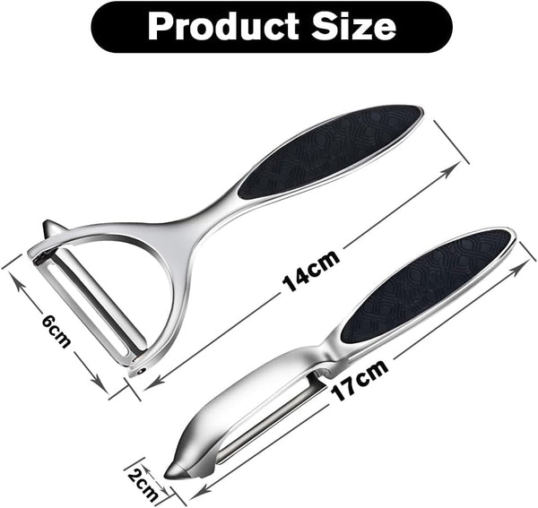 Vegetable Peeler, Stainless Steel Multi-Function Potato Fruit Peeler Set, Y & I Shape Swivel Blades Kitchen Household Peeling Tools2