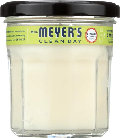 CLEAN DAY Lemon Verbena Soy Candle, Garden-Inspired Aromatherapy Homekeeping, 35 Hour Burn Time, Made with Essential Oils, 7.2 Oz Large Glass Jar Candles (Pack of 2)1