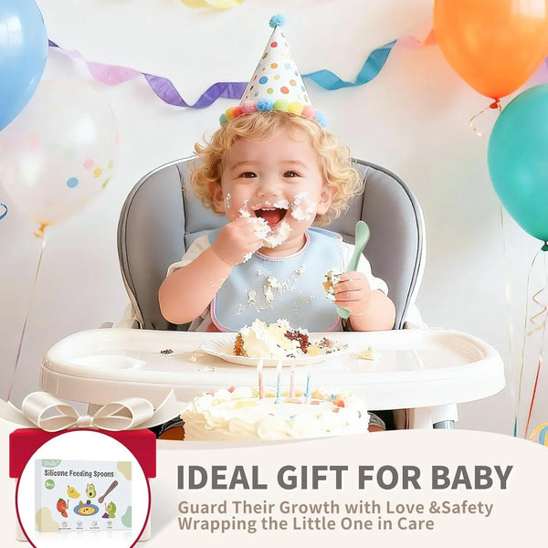 8 Pcs Silicone Baby Spoons Infant Utensils for First Stage Feeding | Soft Chewable Tips Soothe Gums, Encourages Self-Feeding, Ideal for Infant Led Weaning , Bpa-Free, Dishwasher & Boil-Safe6