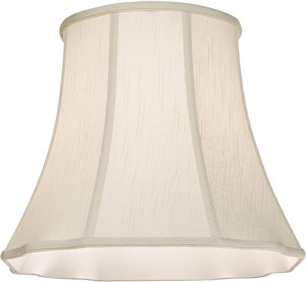 Creme Color Cut Large Corner Set of 2 Lamp Shades 10X16X14 (Spider) | 10" Top X 16" Bottom X 14" High Replacement for Table Lamps Shade Pre-Assembled Harp + Finial5
