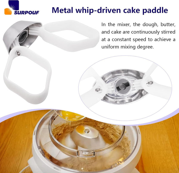 Cookie Paddles with Metal Whip Drive Compatible with Universal Mixers Nutrimill Artiste Mixer5