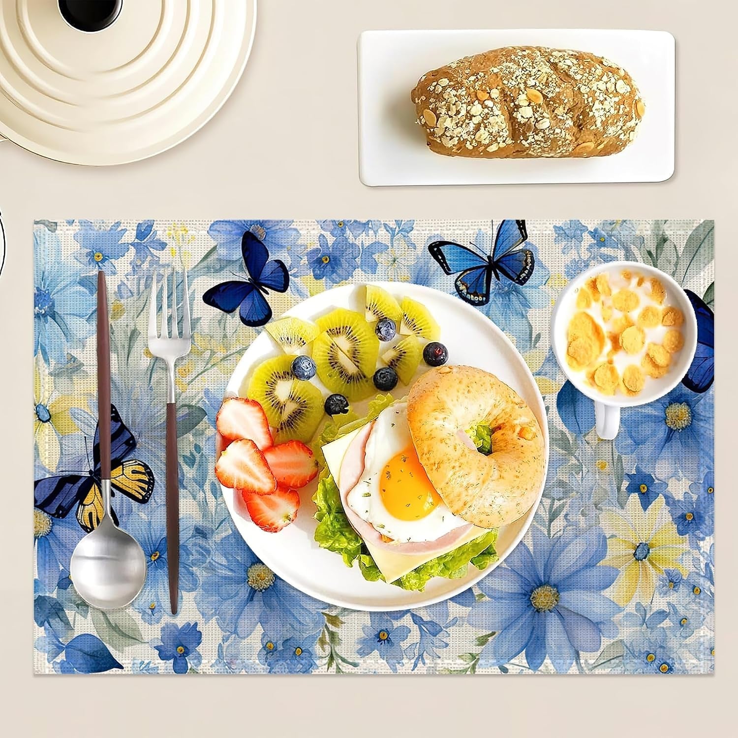 blue-butterflies-placemats-set-of-6-12x18-inch-table-mats-for-flowers-kitchen-table-washable-farmhouse-linen-table-mats-dining-decoration