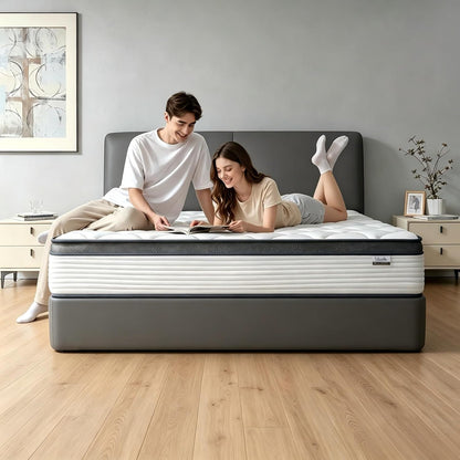 Queen Mattress, 12 Inch Queen Size Mattress in a Box, Individually Wrapped Pocket Spring Mattress, Pressure Relief, Medium Firm Support, Breathable and Low Motion Transfer1