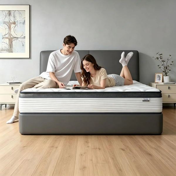 Queen Mattress, 12 Inch Queen Size Mattress in a Box, Individually Wrapped Pocket Spring Mattress, Pressure Relief, Medium Firm Support, Breathable and Low Motion Transfer1