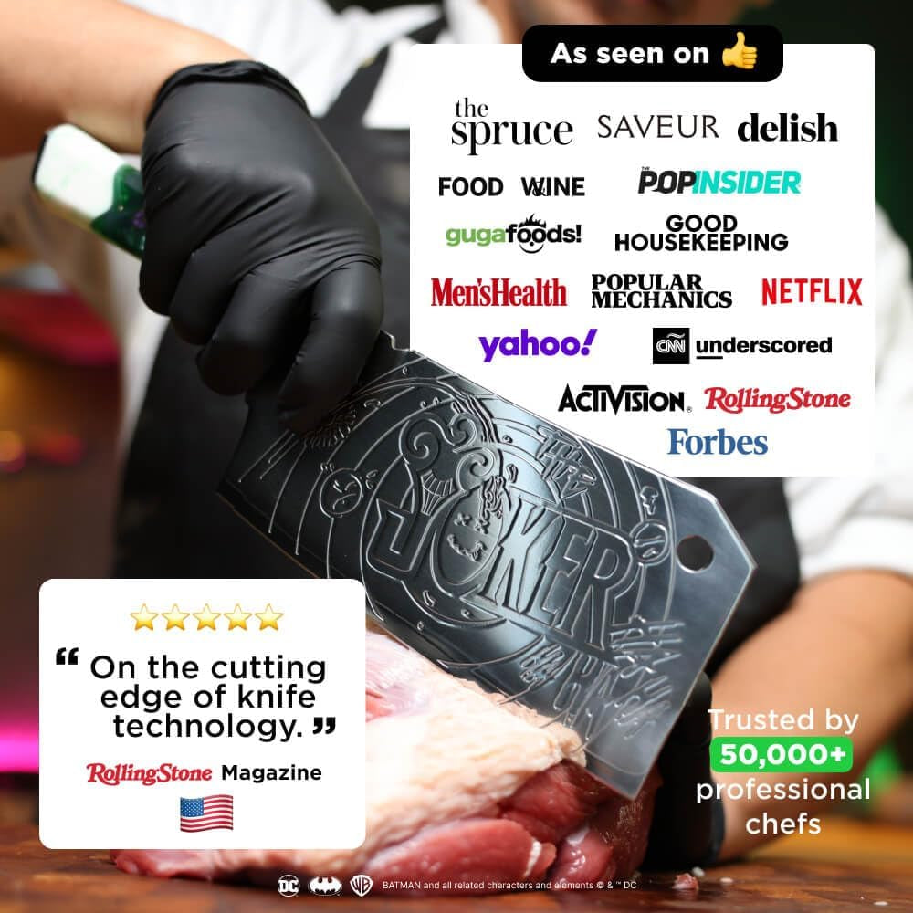 professional-cleaver-knife-7-inch-the-joker™-edition-official-license-5-layer-9cr18mov-stainless-steel-resin-handle-chefs-cooking-blade-collection-item-knife-sheath
