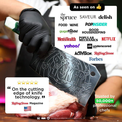 Professional Cleaver Knife - 7 Inch - the JOKER™ Edition Official License - 5 Layer 9CR18MOV Stainless Steel - Resin Handle - Chef'S Cooking Blade - Collection Item - Knife Sheath2