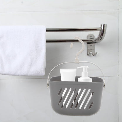 Hanging Shower Basket with Hook 8.26 X 5.51 X 5.11 Inch Plastic Bathroom Organizer for Toiletries and Cleaning Supplies Space-Saving Hanging Shower Caddy8
